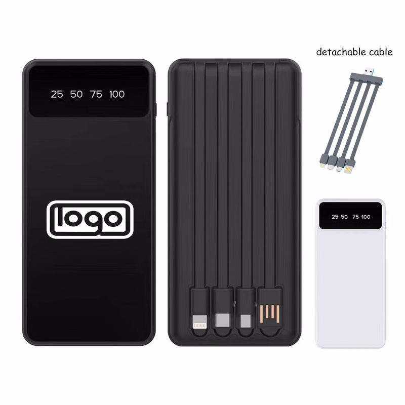 4-in-1 Portable Power Bank W/ Detachable Cable
