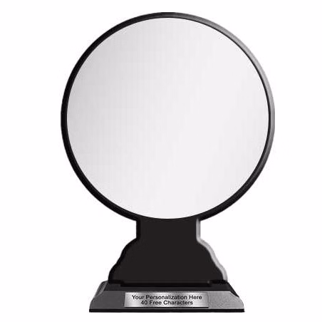 Blank Wood Trophy: 10" Circle with Wood Base.