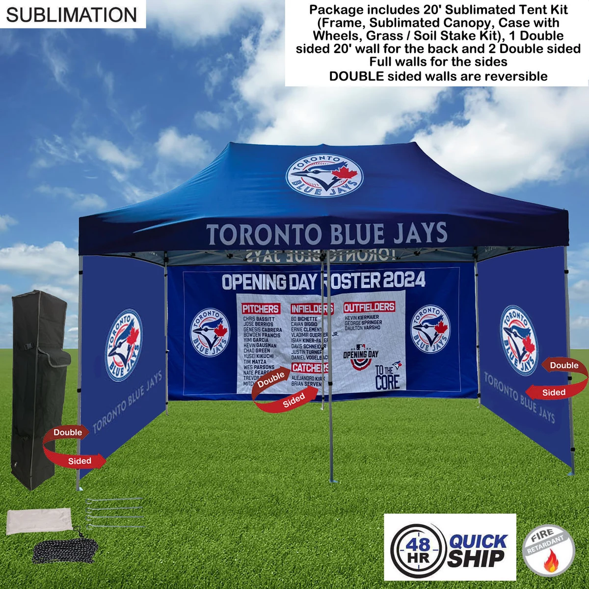 48Hr Quick Ship -Full Privacy Tent Package 2, 20'Tent Kit, 20'backwall & 2 DOUBLE side Full sidewall 1