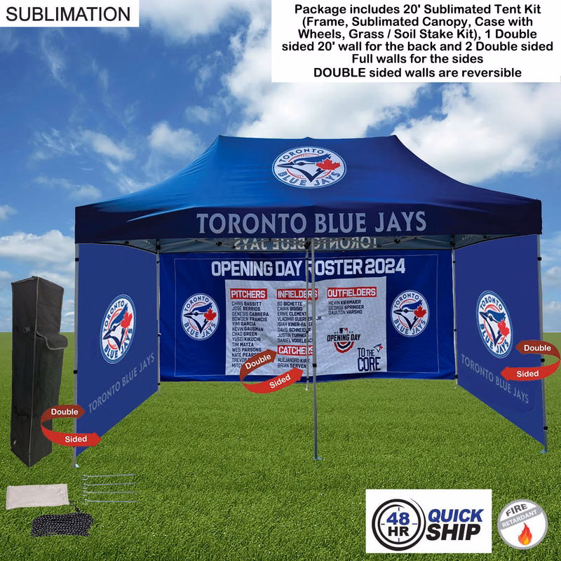 48Hr Quick Ship -Full Privacy Tent Package 2, 20'Tent Kit, 20'backwall & 2 DOUBLE side Full sidewall