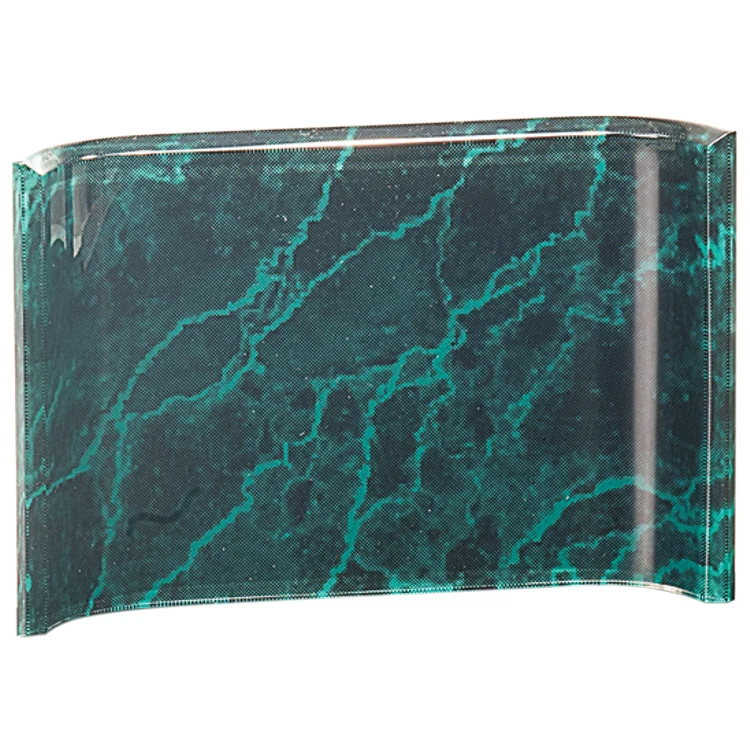 4" x 6" Green Marble Acrylic Crescent Award 1