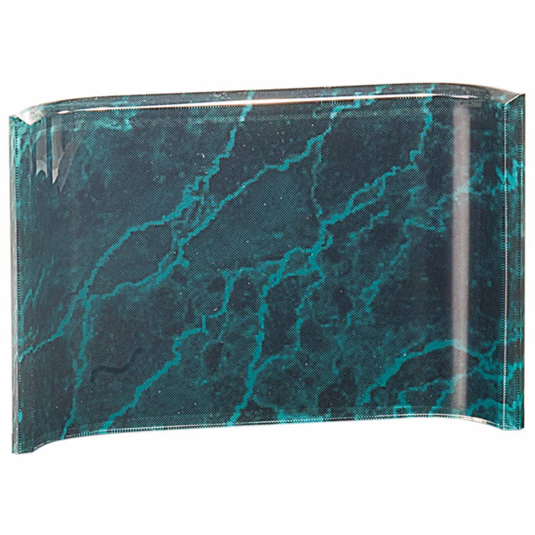 4" x 6" Green Marble Acrylic Crescent Award