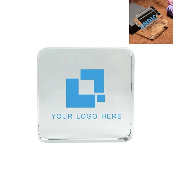 Crystal Square Paperweight 1