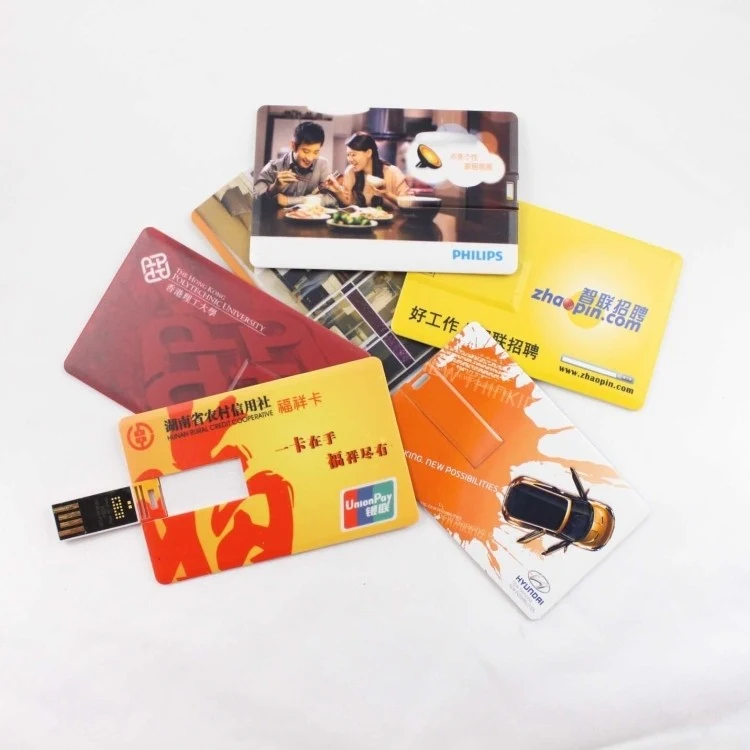 8 GB card USB flash drivers with two side full color full size imprint 3 1/3"*2 1/8" 1