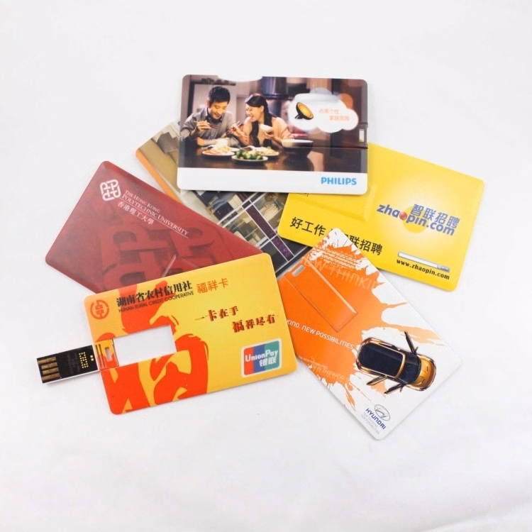 8 GB card USB flash drivers with two side full color full size imprint 3 1/3"*2 1/8"