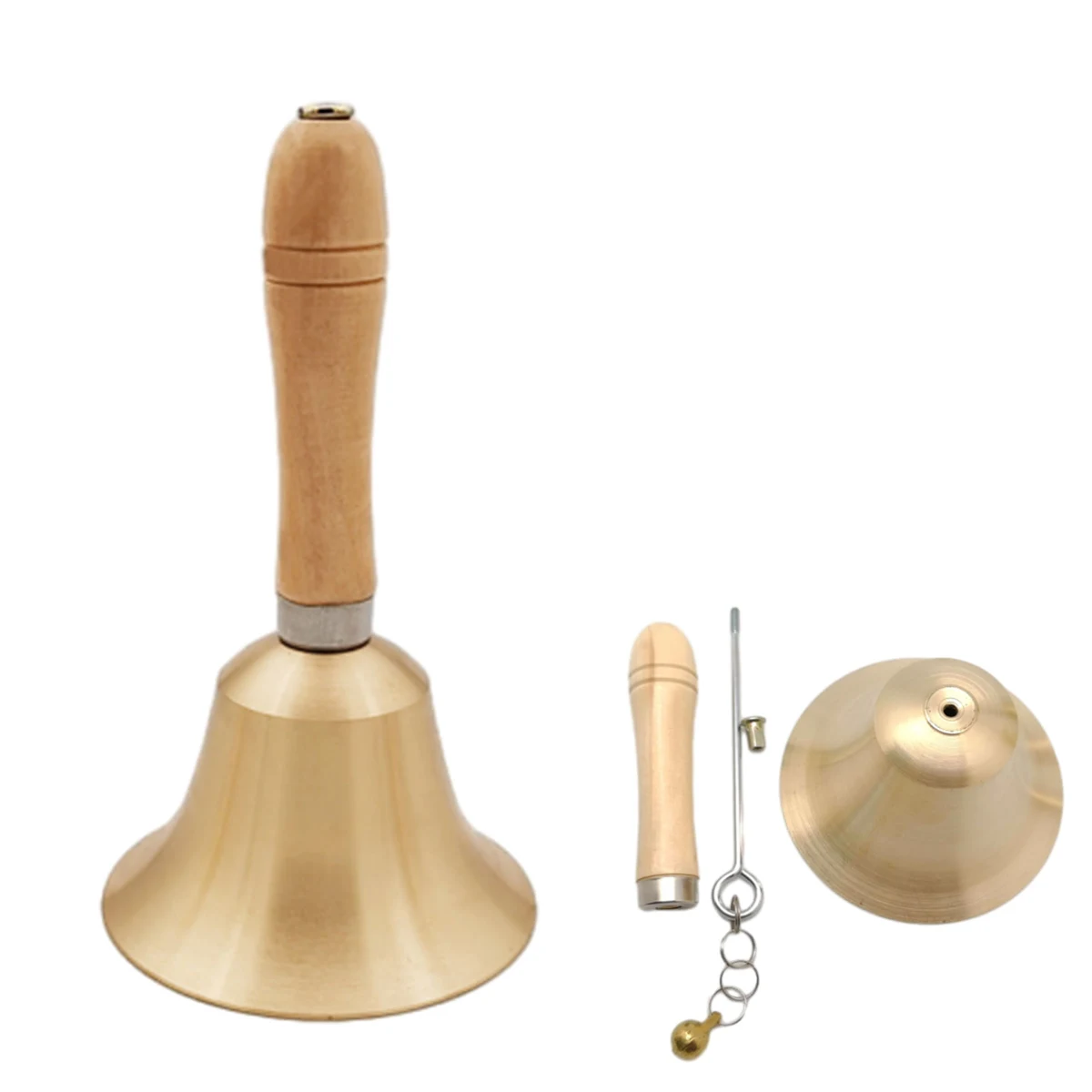 Brass Hand Bell With Wooden Handle 1
