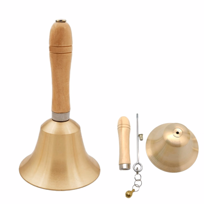 Brass Hand Bell With Wooden Handle