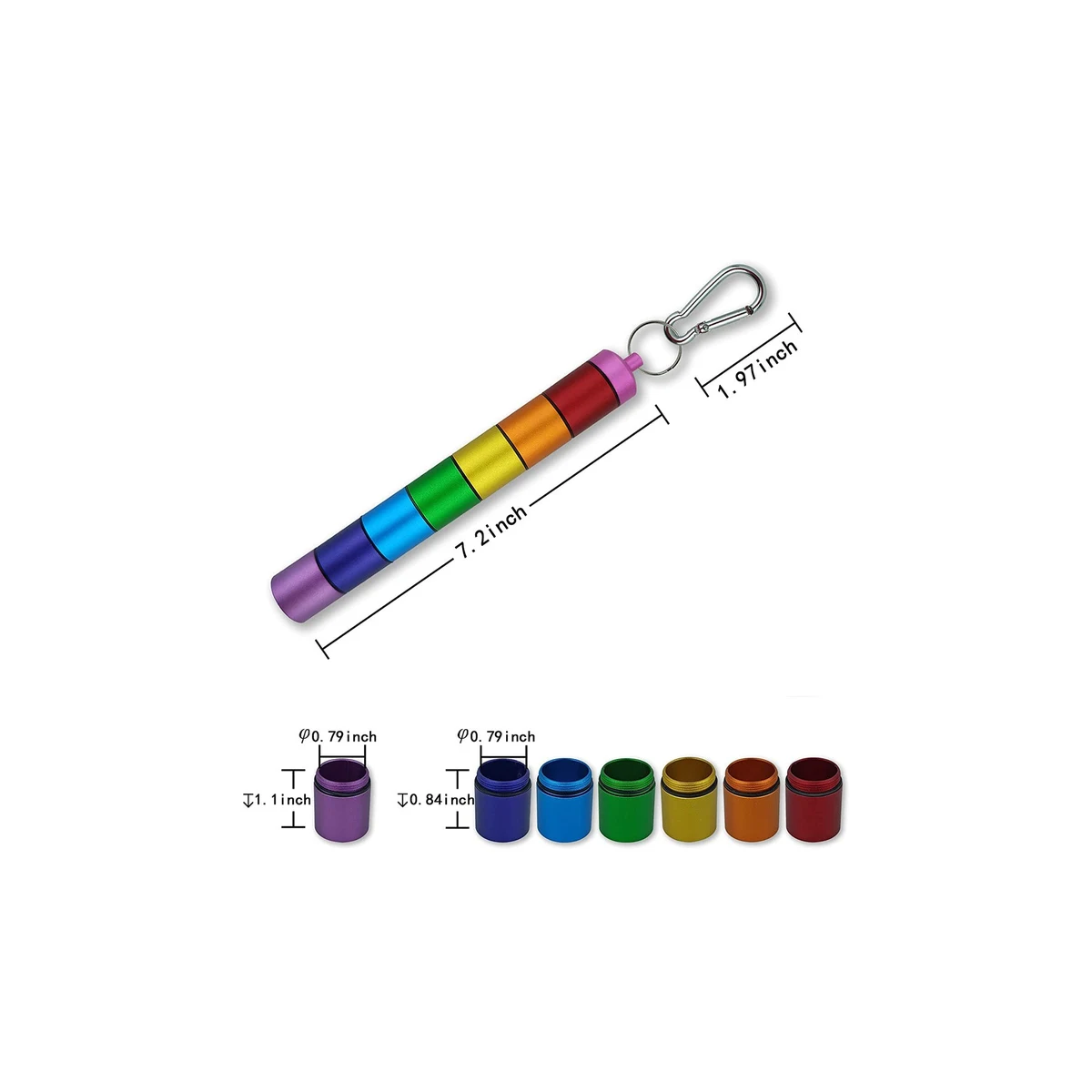 Alloy Portable Sealed Metal Pill Box 1