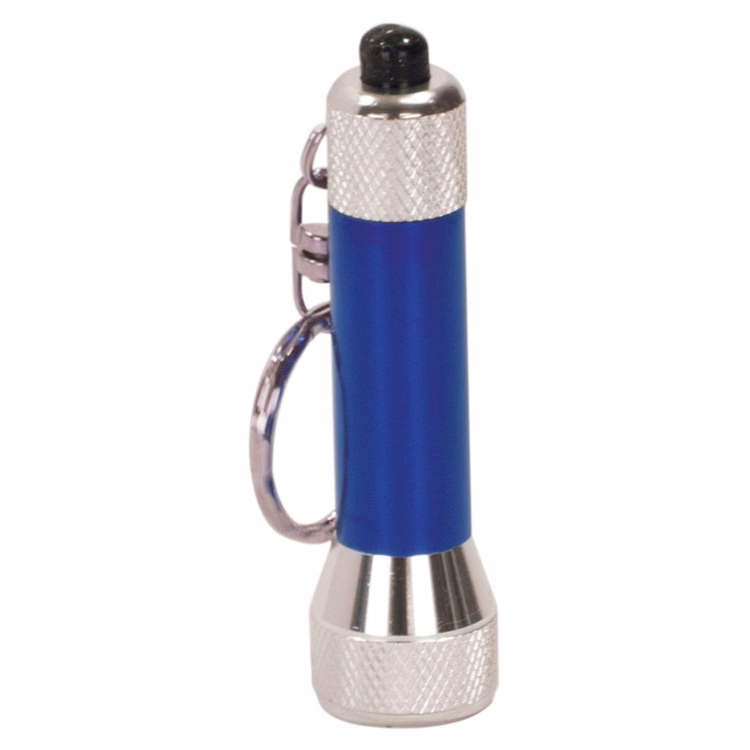 Blue 5 LED Flashlight with Key Chain