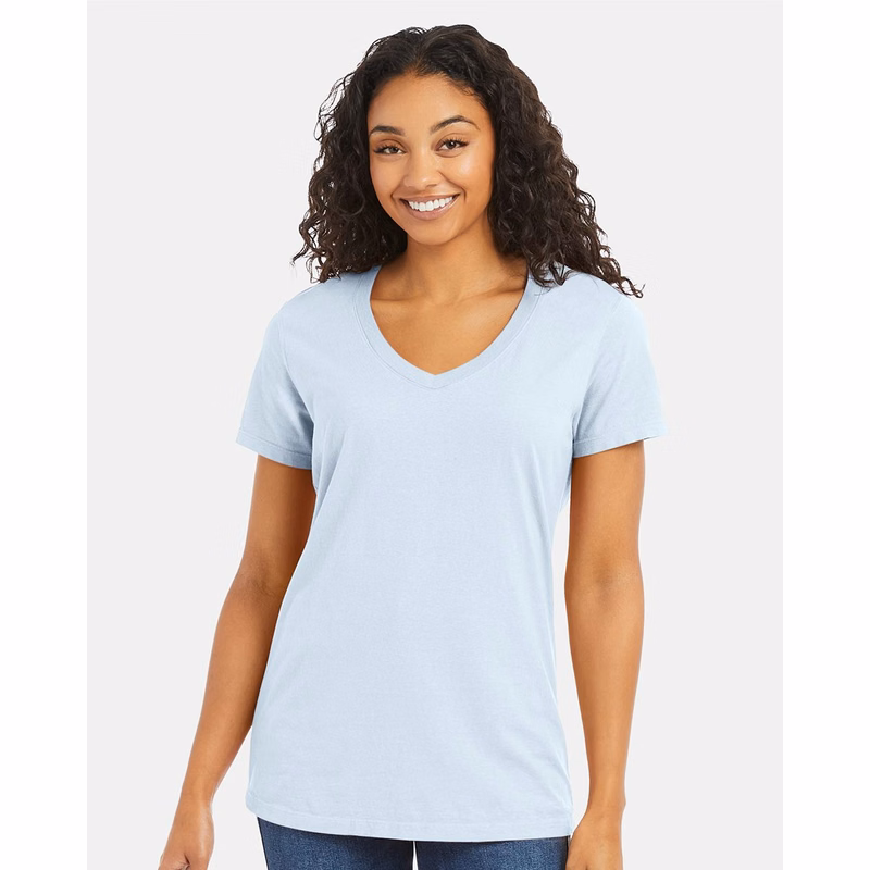 Women's Garment-Dyed V-Neck T-Shirt - GDH125
