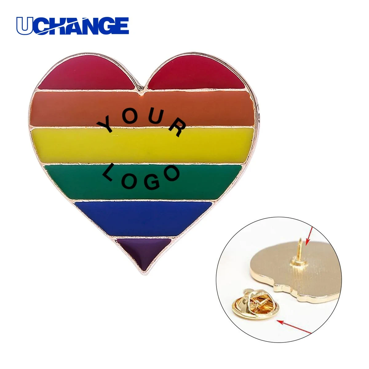 Rainbow Pride Pin Badge 1 Inch 1