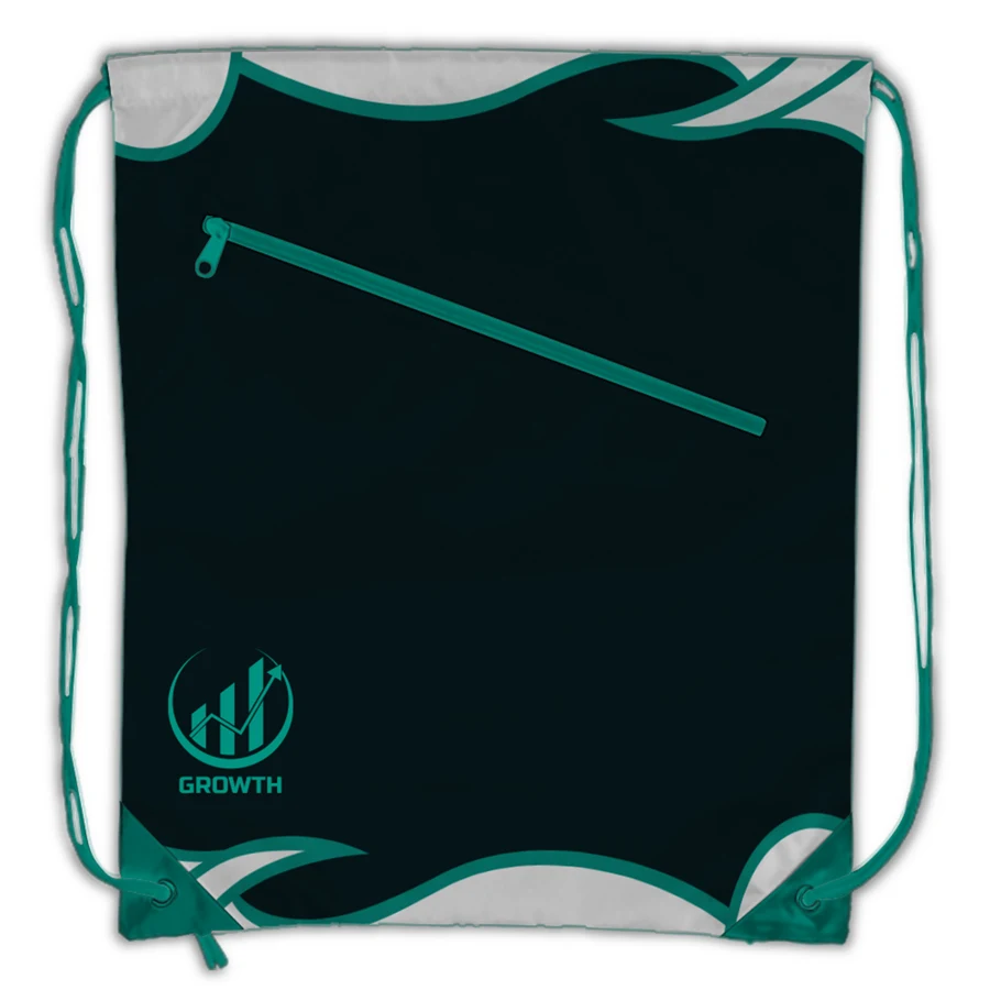 RPET Sublimation Drawstring Bag with Horizontal-Zip Pocket 1
