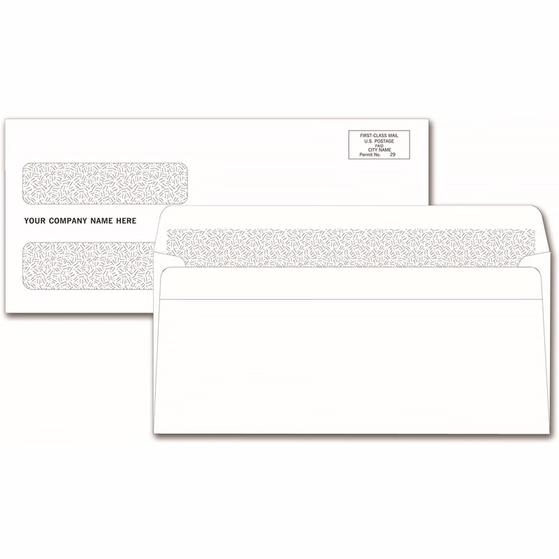 Double Window Confidential Self Seal Envelope