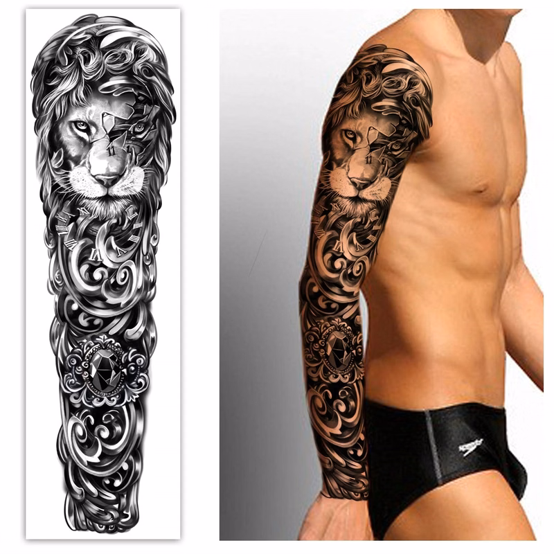Waterproof Temporary Arm Tattoo Stickers 22.83"X7.1"