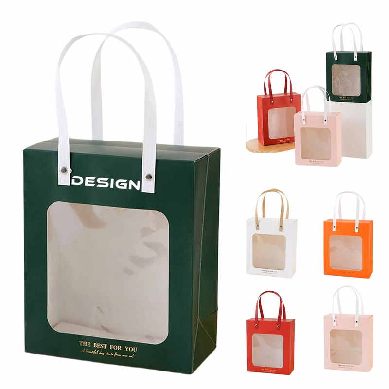 Transparent Windowed Gift Paper Bag