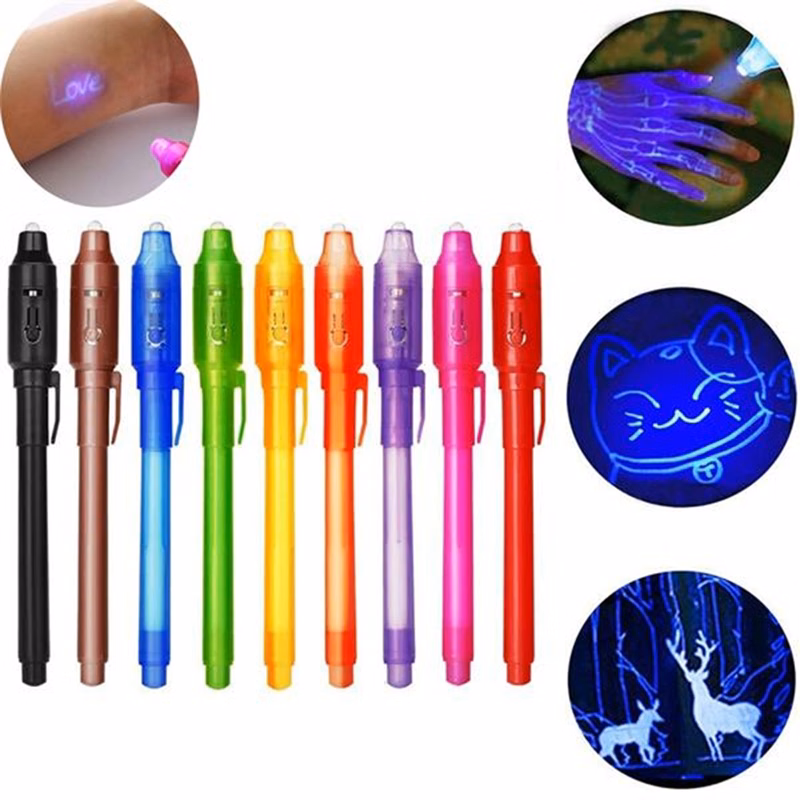 Invisible Magic Ink Pen with UV Light