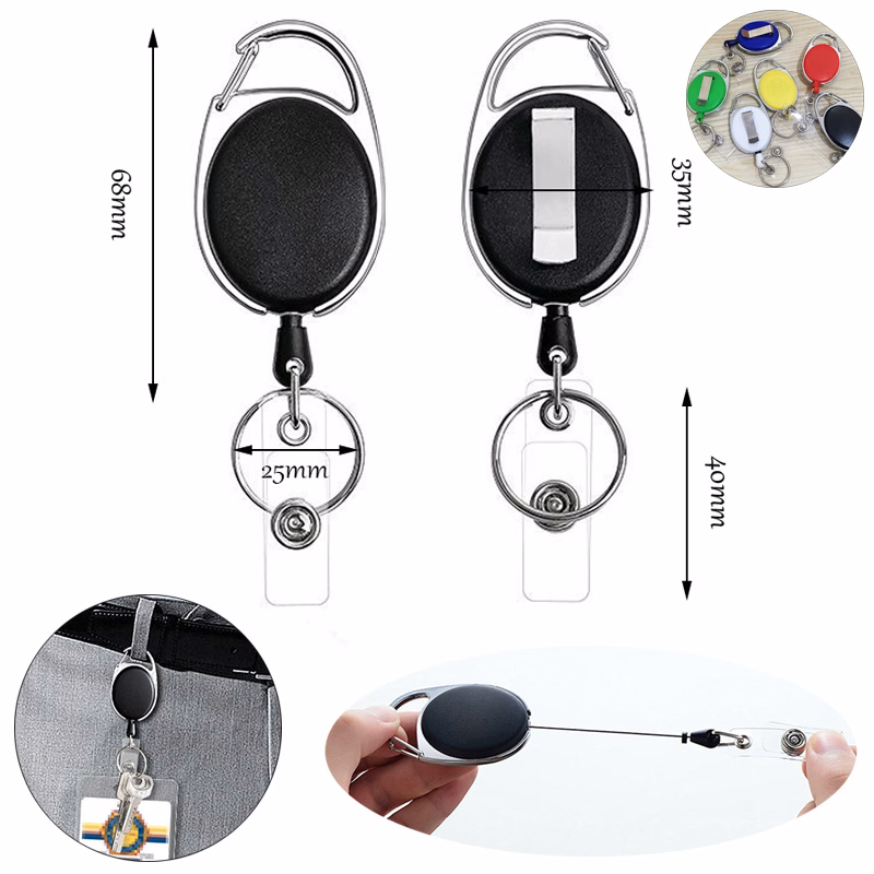 Retractable Key Chain Badge Recoil Keyring