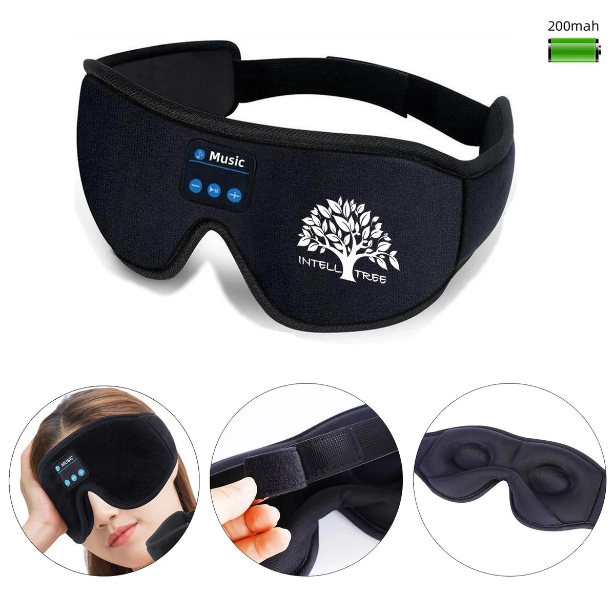 Sleep Headphones Eye Mask 3D Wireless Music 1