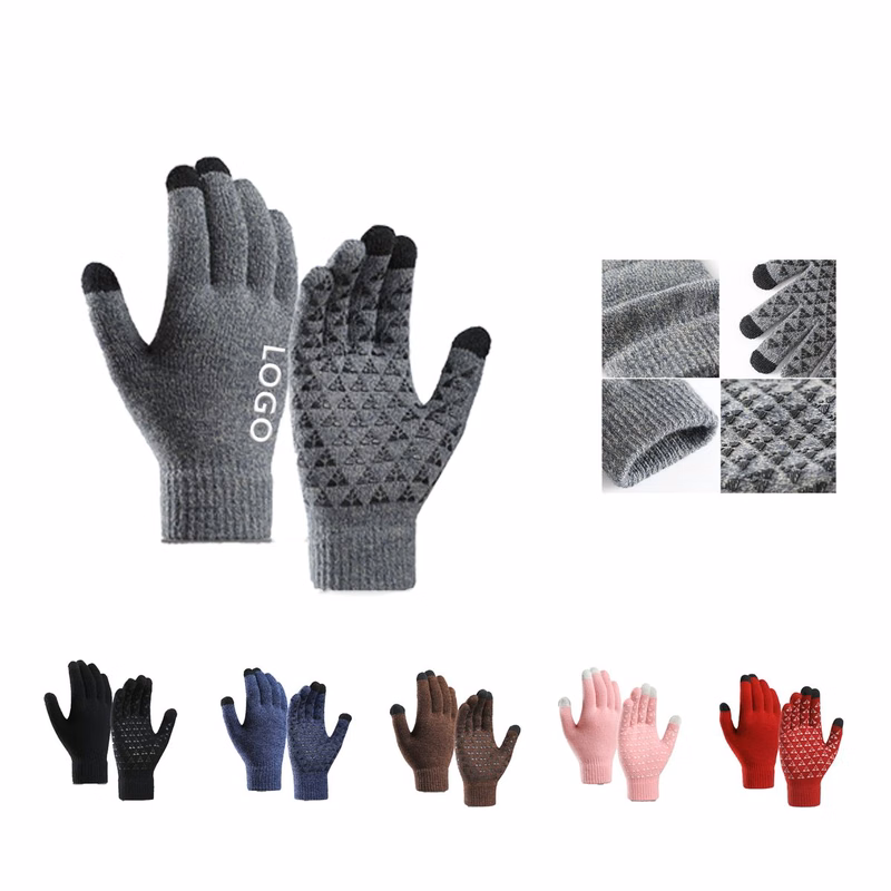 Thick Adult Warmth Gloves W/ 3 Finger Touch