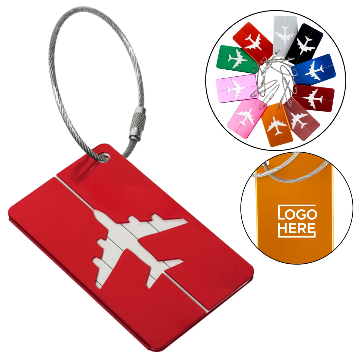 Stainless Steel Aluminum Luggage Tags 1