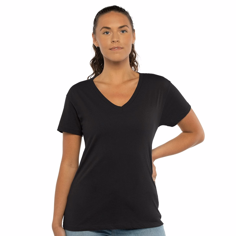 Women's Cotton V-Neck Tee - 3940
