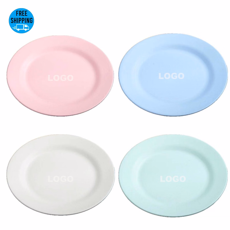 9.8" Wheat Straw Plates-Ocean
