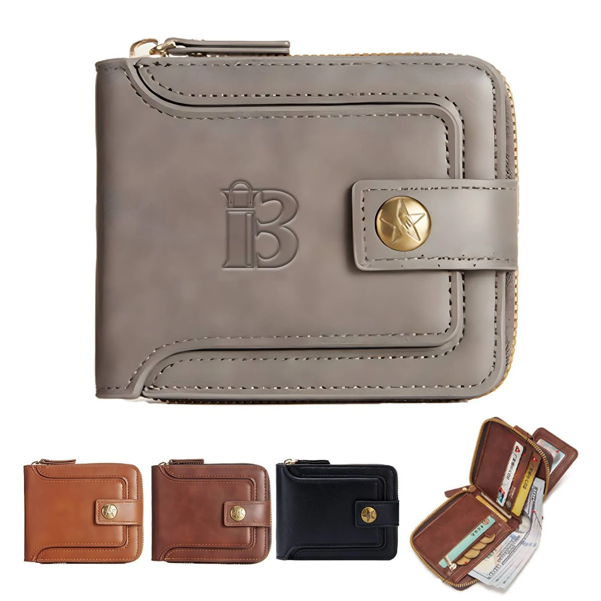 PU Leather Slim Wallet For Men 1
