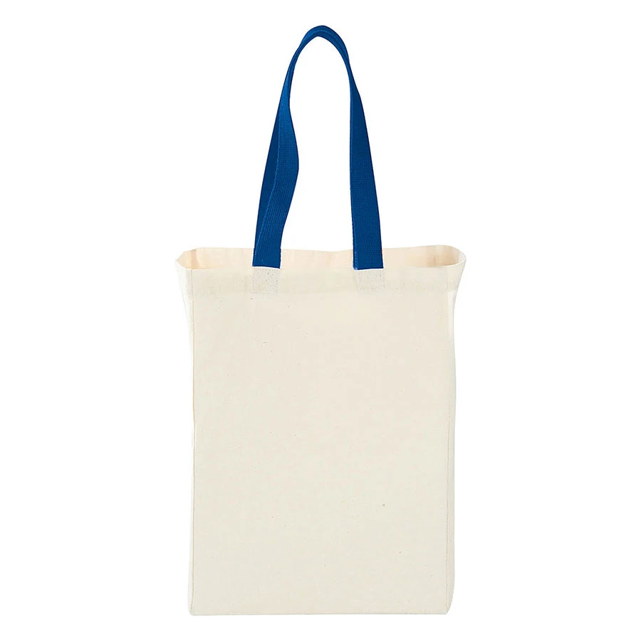 7 oz Cotton Canvas Book Tote Bag - 10"W x14"H x 5"D x 1