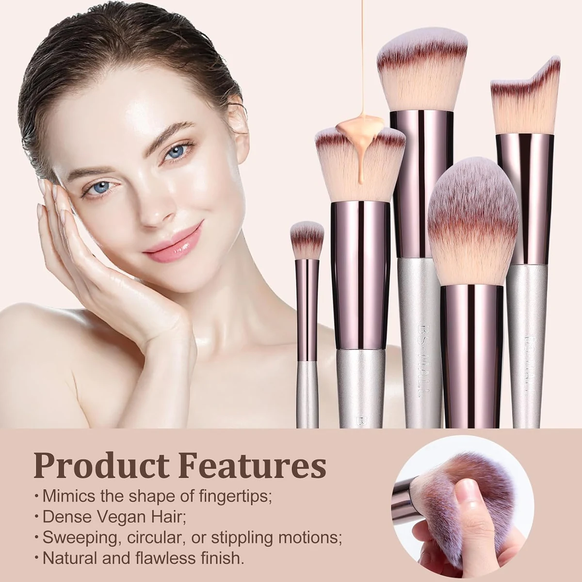 18 Piece Professional Makeup Brush Set with Travel Case 1