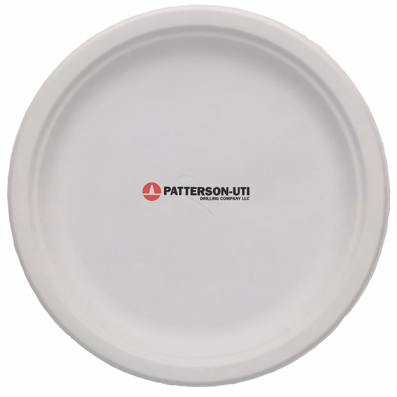 10.000" Eco Molded Fiber Plate Round Tradition Print