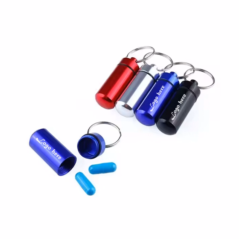 MOQ 50pcs Aluminum Mini Pill Bottle