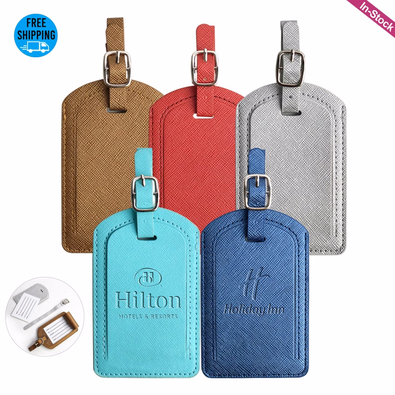 Premium PU Leather Luggage Bag Case Tags