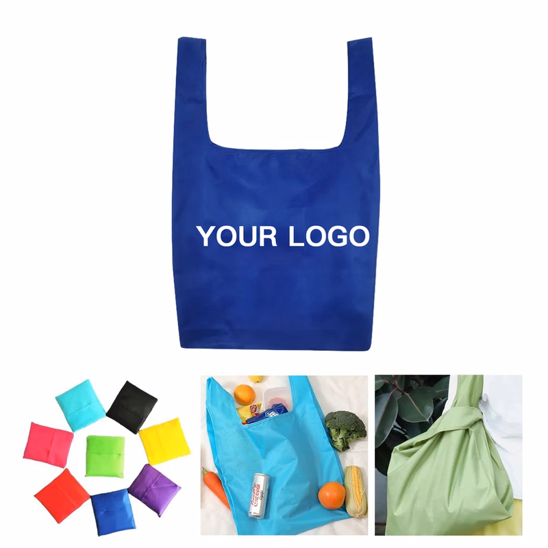 Foldable Polyester Shopping Tote With Storage Pouch