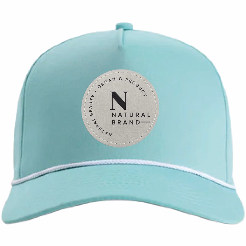 Imperial 5056 5-Panel The Barnes Cotton Rope Cap w/ Leatherette Patches or Embroidery