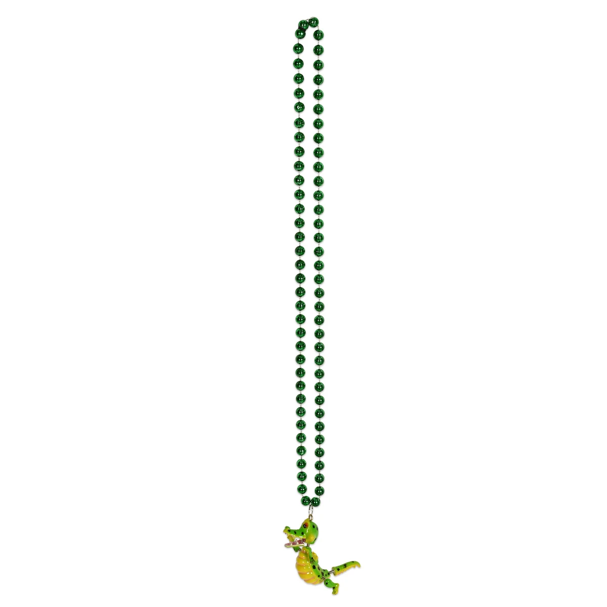 Beads w/Bobble Alligator Medallion, custom keychain with logo imprint 1