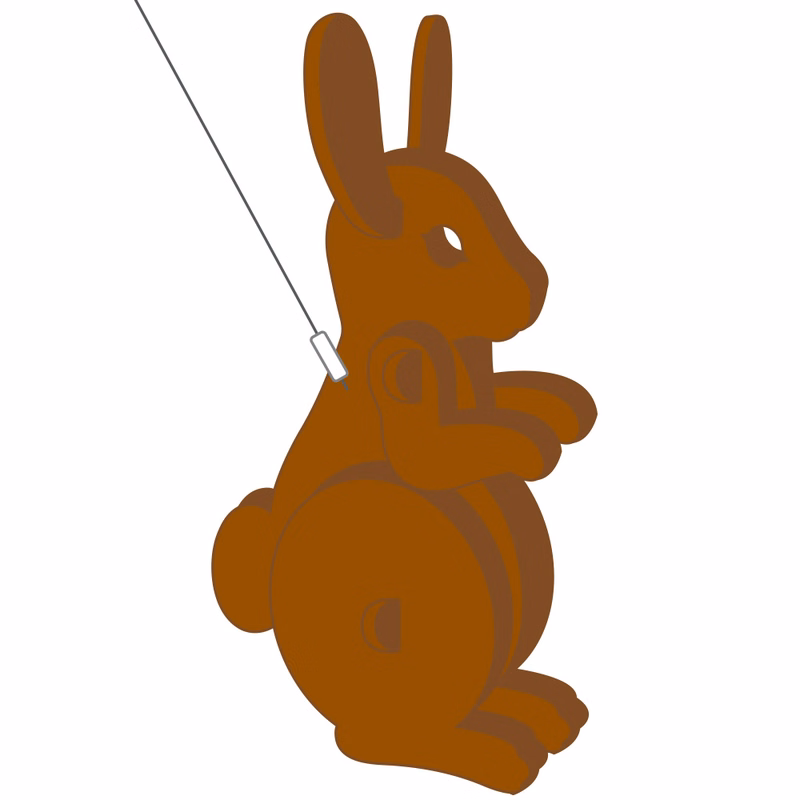 Rabbit on a leash