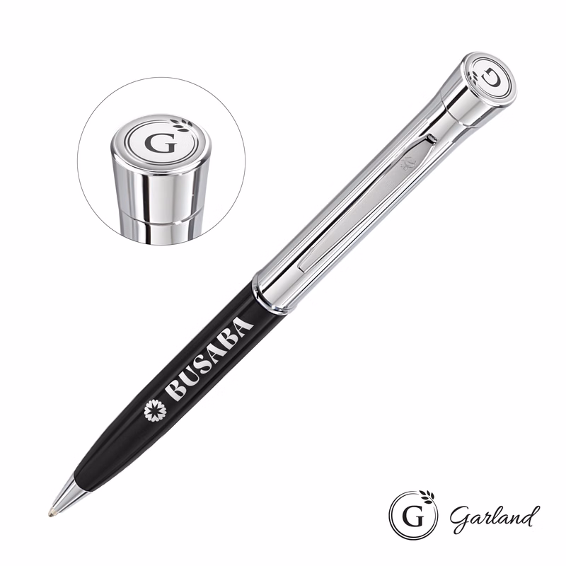 Garland® Monogram Twist Ballpoint Pen - Chrome