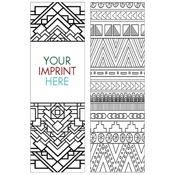 COLORING BOOKMARK - Patterns Bookmark 1