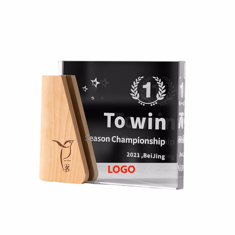 Solid Wood Crystal Trophy/Award (direct import)