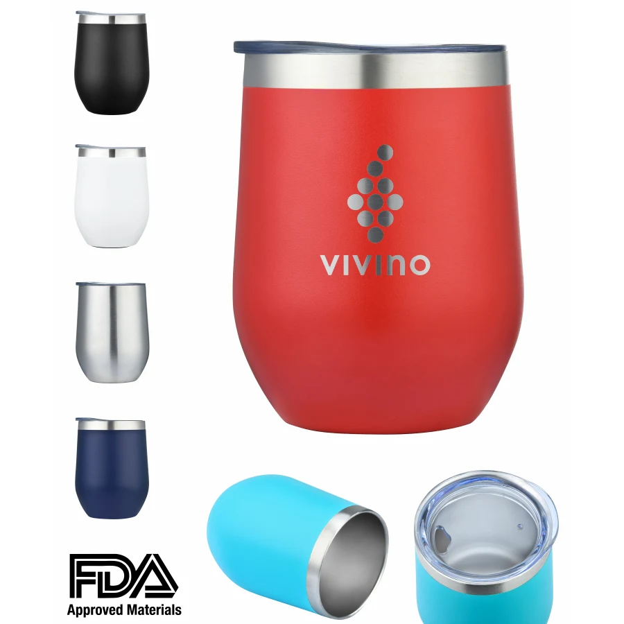 12oz Double Wall Stainless Steel Wine Tumbler Vacuum Insulat 1