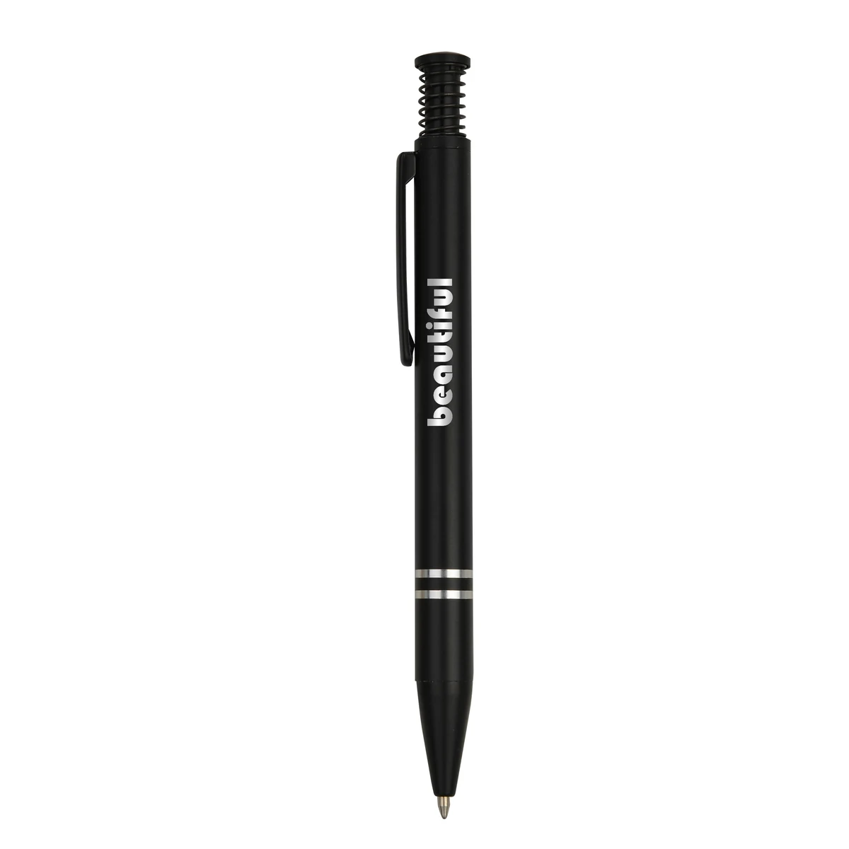 Matte Finish Click Metal Ballpoint Pen w/Chrome Engraving 1