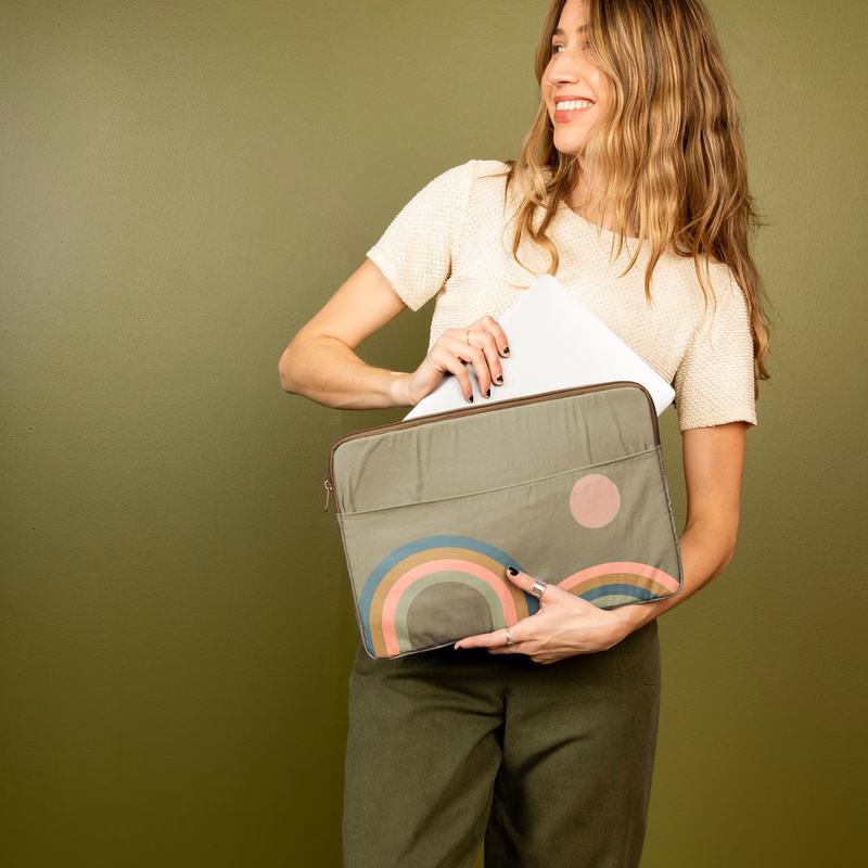 ZIPPERED POCKET LAPTOP SLEEVES - 4CP NYLON - LARGE