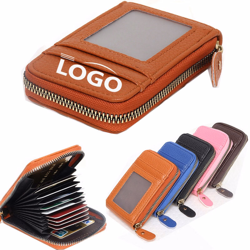 PU Lychee Pattern Multifunctional Large Capacity Organ Card Holder