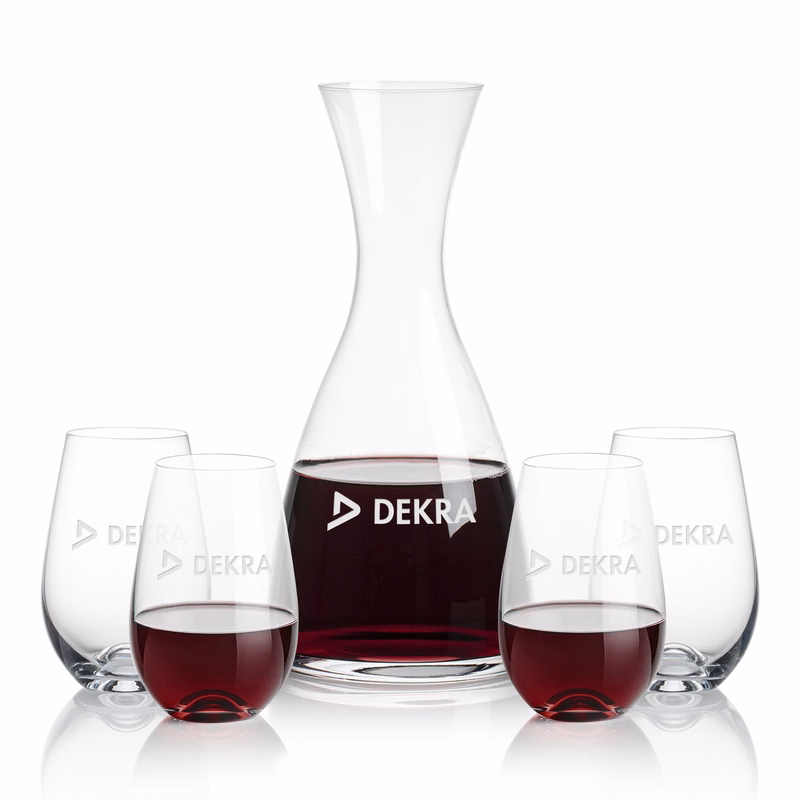 Barham Carafe & Boston Stemless Wine