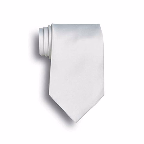 White Silk Tie