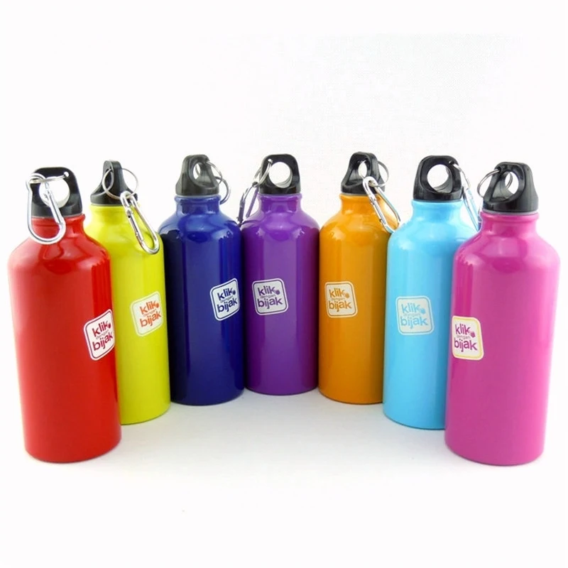 20oz Stainless steel Sports Water Bottle with Carabiner, custom water bottle with logo imprint 1