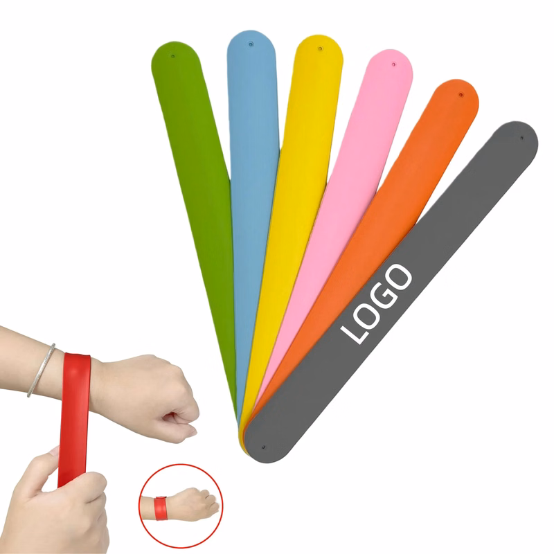 Reusable Silicone Slap Bracelet Wrap Band Wrist Strap