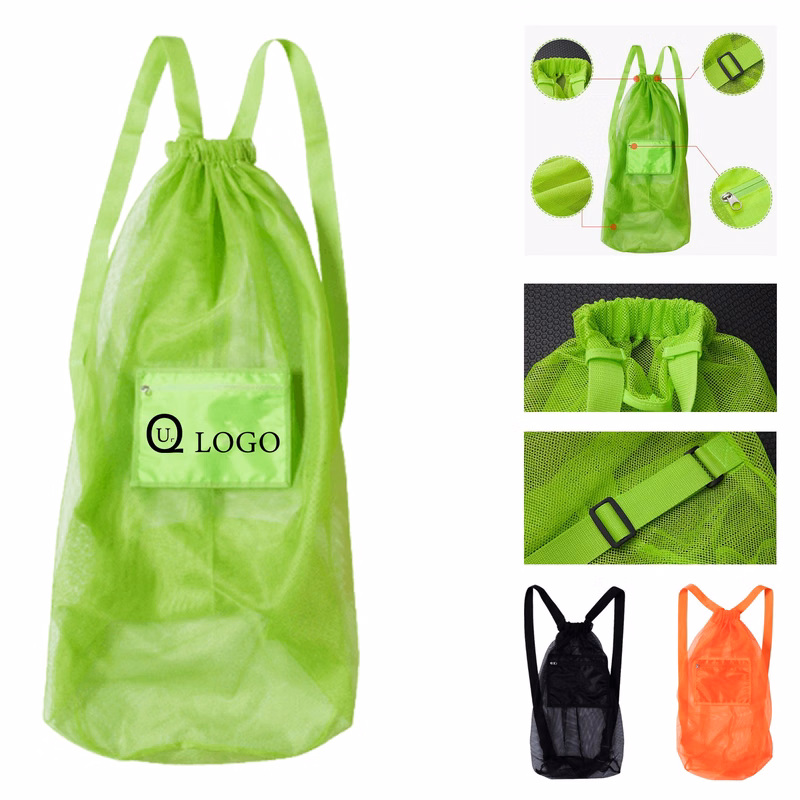 11.81X19.69 Inch Nylon Mesh Drawstring Backpack