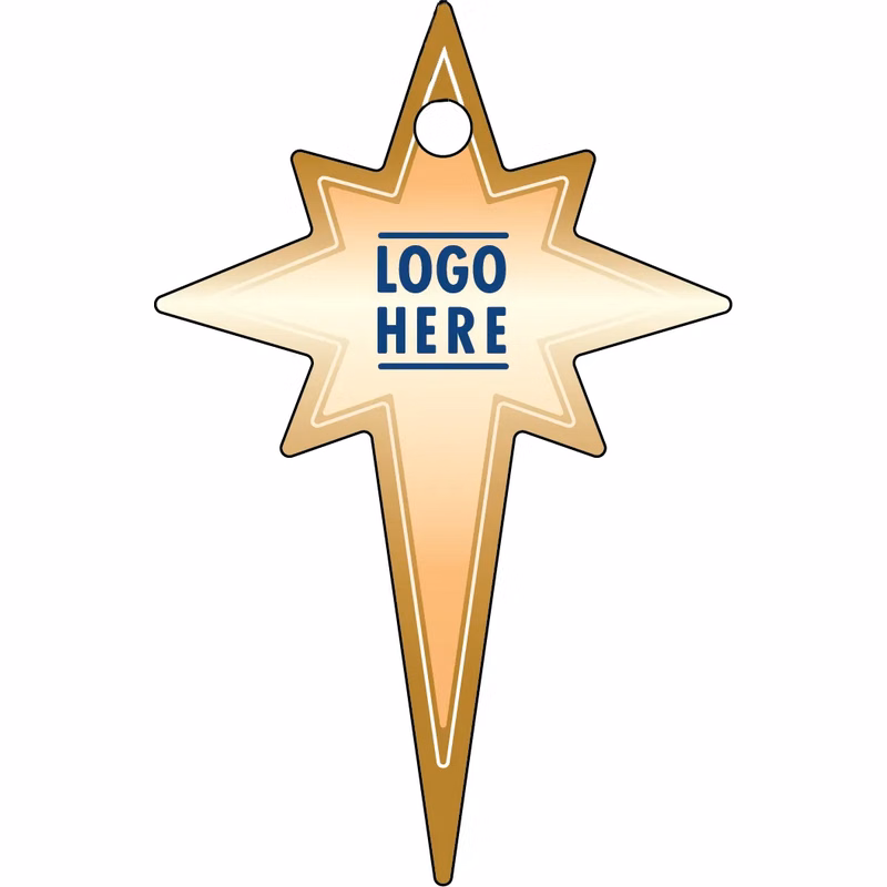1/4" Recycled Wood Ornaments-Long Star