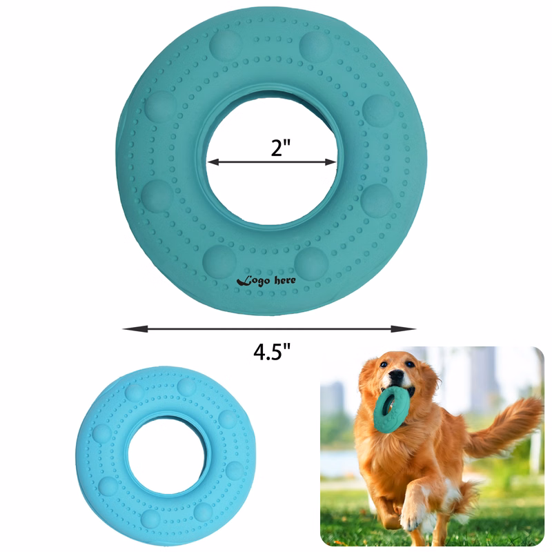Durable Rubber Donut Pet Toy